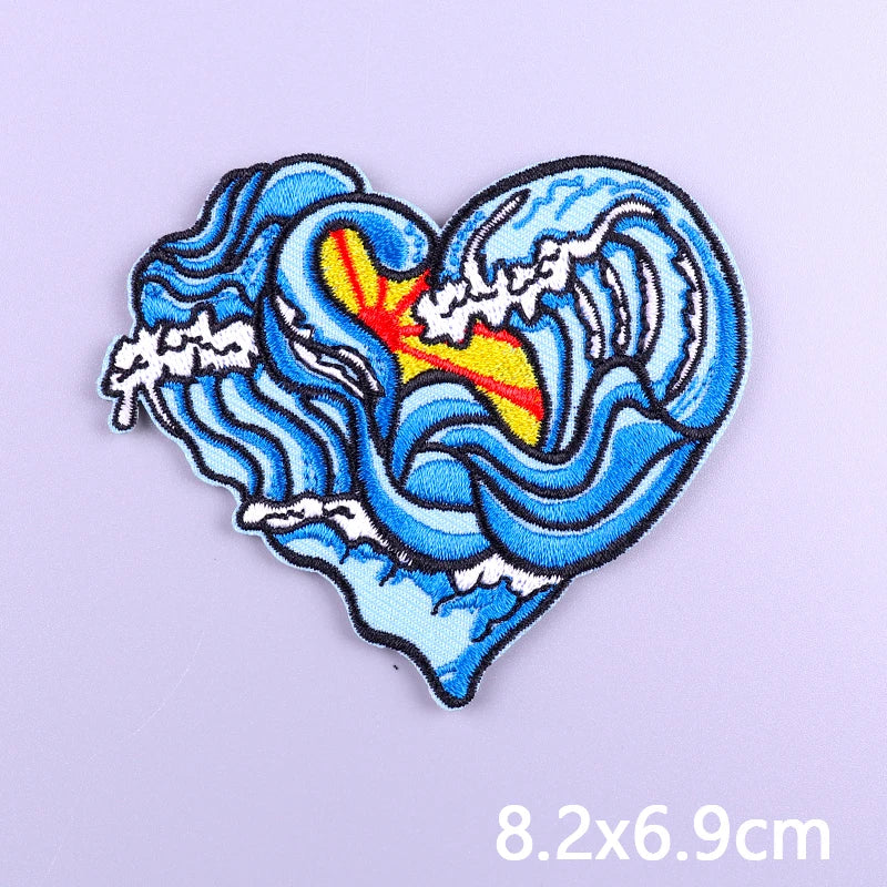 Van Gogh Oil Painting Embroidery Patch Iron On Patches For Clothing Thermoadhesive Patches On Clothes Sewing/Fusible Applique