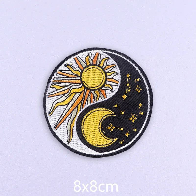 Van Gogh Oil Painting Embroidery Patch Iron On Patches For Clothing Thermoadhesive Patches On Clothes Sewing/Fusible Applique