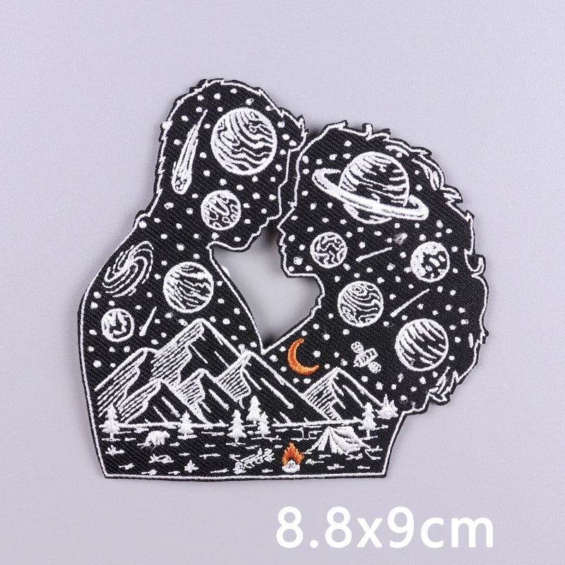 Van Gogh Oil Painting Embroidery Patch Iron On Patches For Clothing Thermoadhesive Patches On Clothes Sewing/Fusible Applique