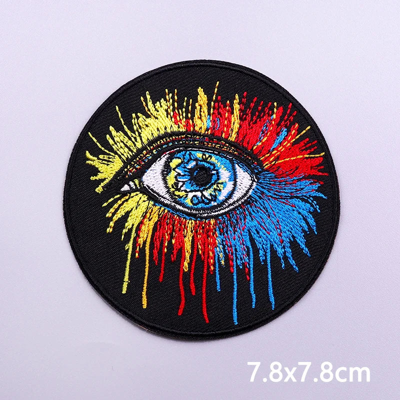 Van Gogh Oil Painting Embroidery Patch Iron On Patches For Clothing Thermoadhesive Patches On Clothes Sewing/Fusible Applique