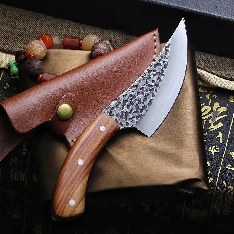 5.8" Hand forged high hardness sharp Serbian boning knife household kitchen slicing knife bone and meat separating knife
