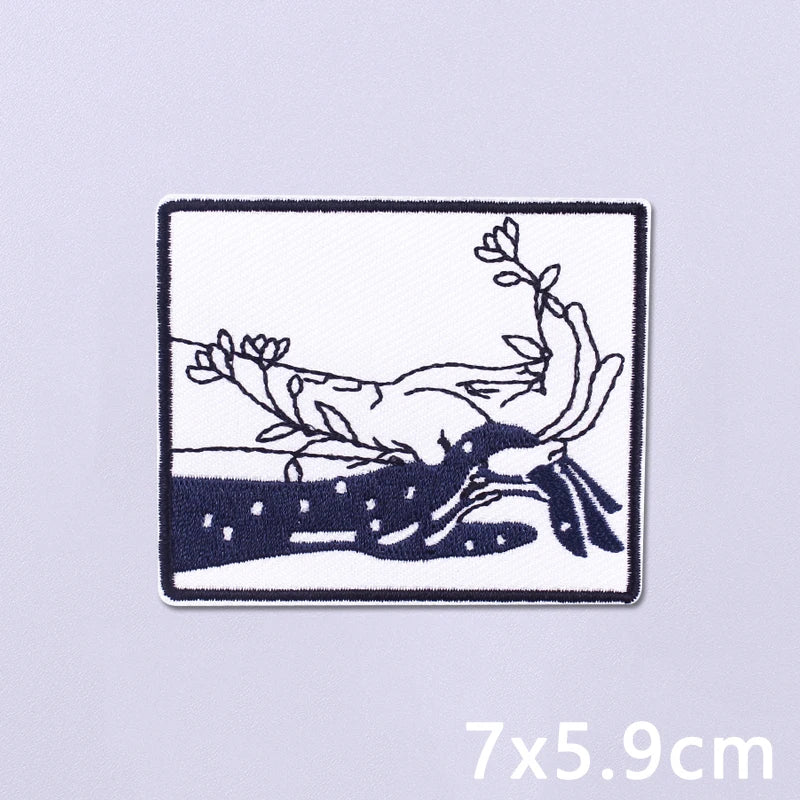 Van Gogh Oil Painting Embroidery Patch Iron On Patches For Clothing Thermoadhesive Patches On Clothes Sewing/Fusible Applique