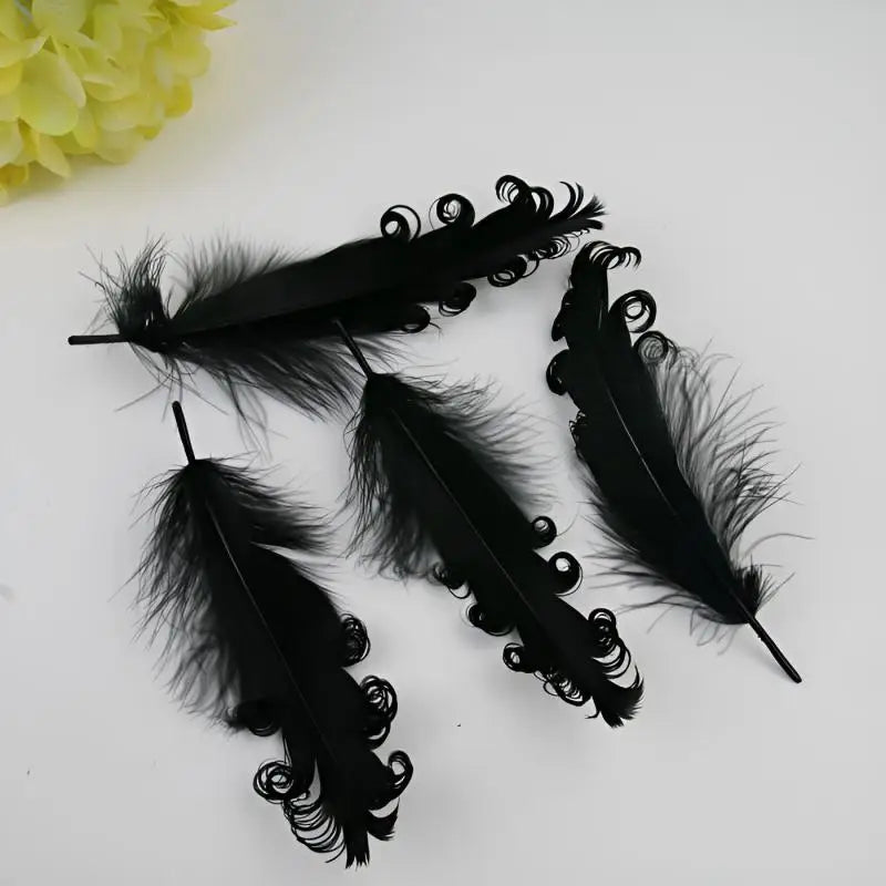 10-15cm Long Large Feathers For Crafts Black 50pcs Decoration Goose Plumas Small Massage Easter Creative Leisure Carnival Salon