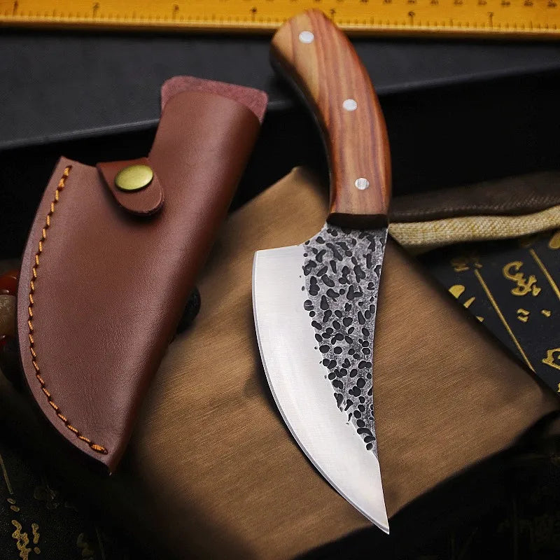 5.8" Hand forged high hardness sharp Serbian boning knife household kitchen slicing knife bone and meat separating knife