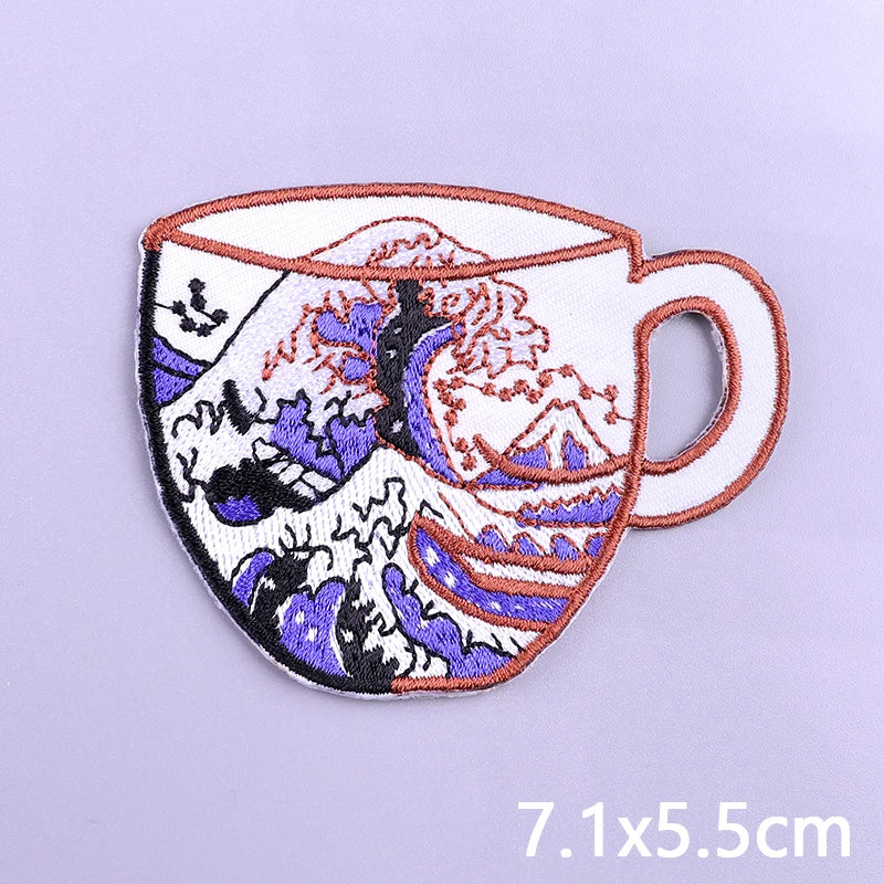Van Gogh Oil Painting Embroidery Patch Iron On Patches For Clothing Thermoadhesive Patches On Clothes Sewing/Fusible Applique