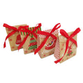 24/48Pcs Christmas Gift Candy Box 3D Eve Cookies Favor Gift Packaging Box With Ribbon New Year Merry Christmas Party Decoration